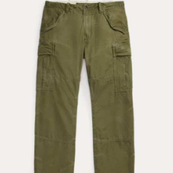 Polo Ralph Lauren Classic Fit Canvas Cargo Pants 40W X 32L Olive - Picture 1 of 4